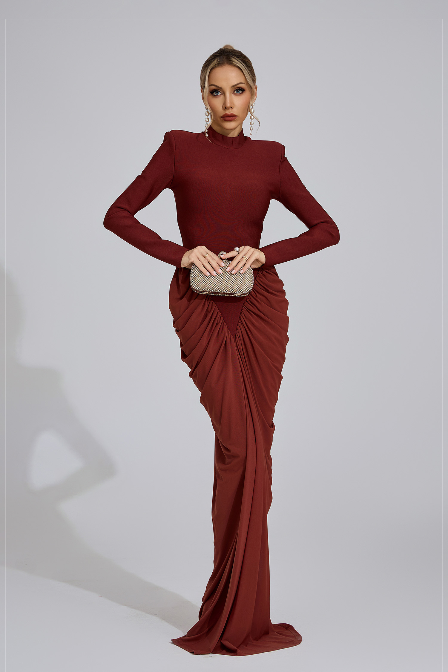 Aneira Sienna Ruching Maxi Dress