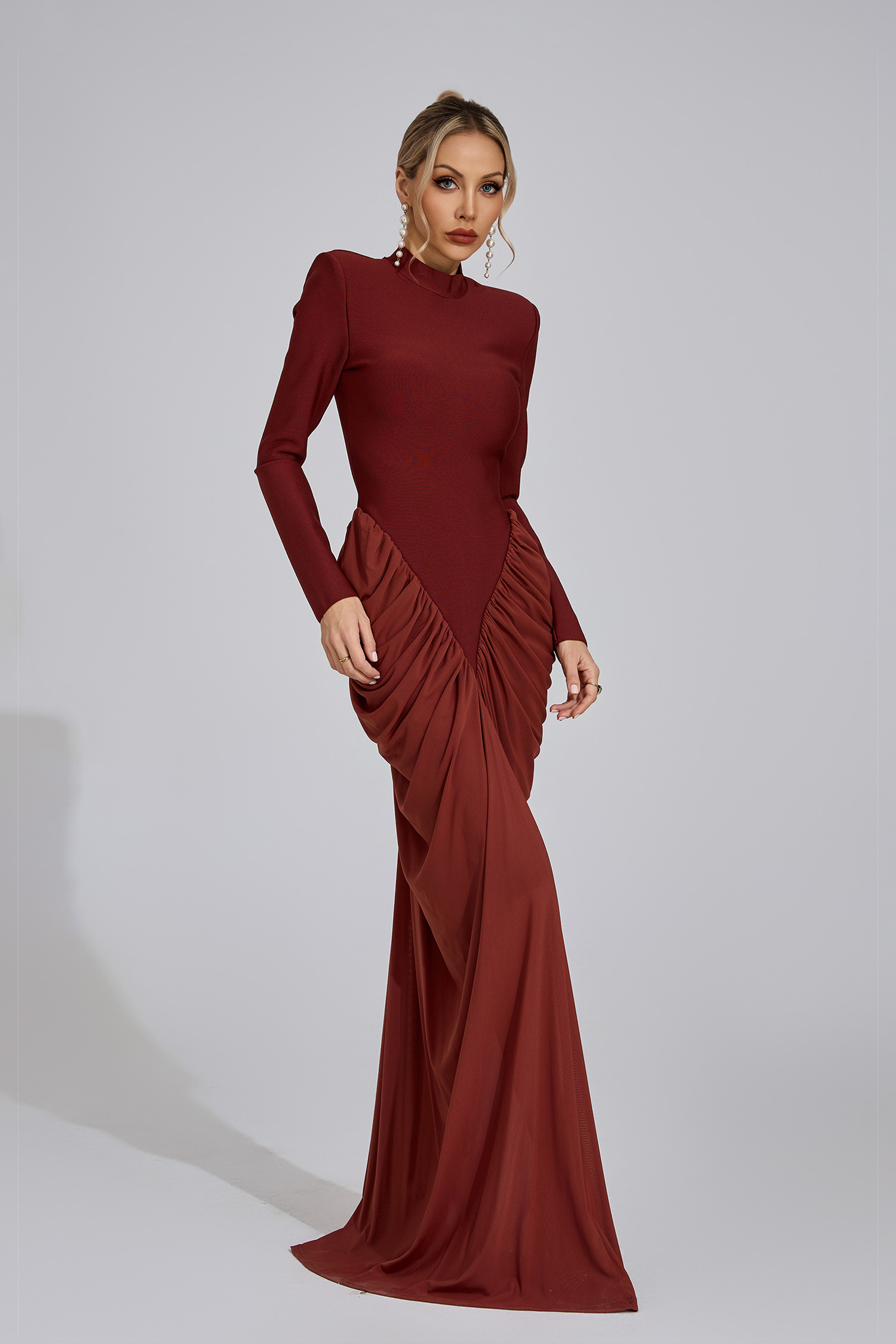 Aneira Sienna Ruching Maxi Dress