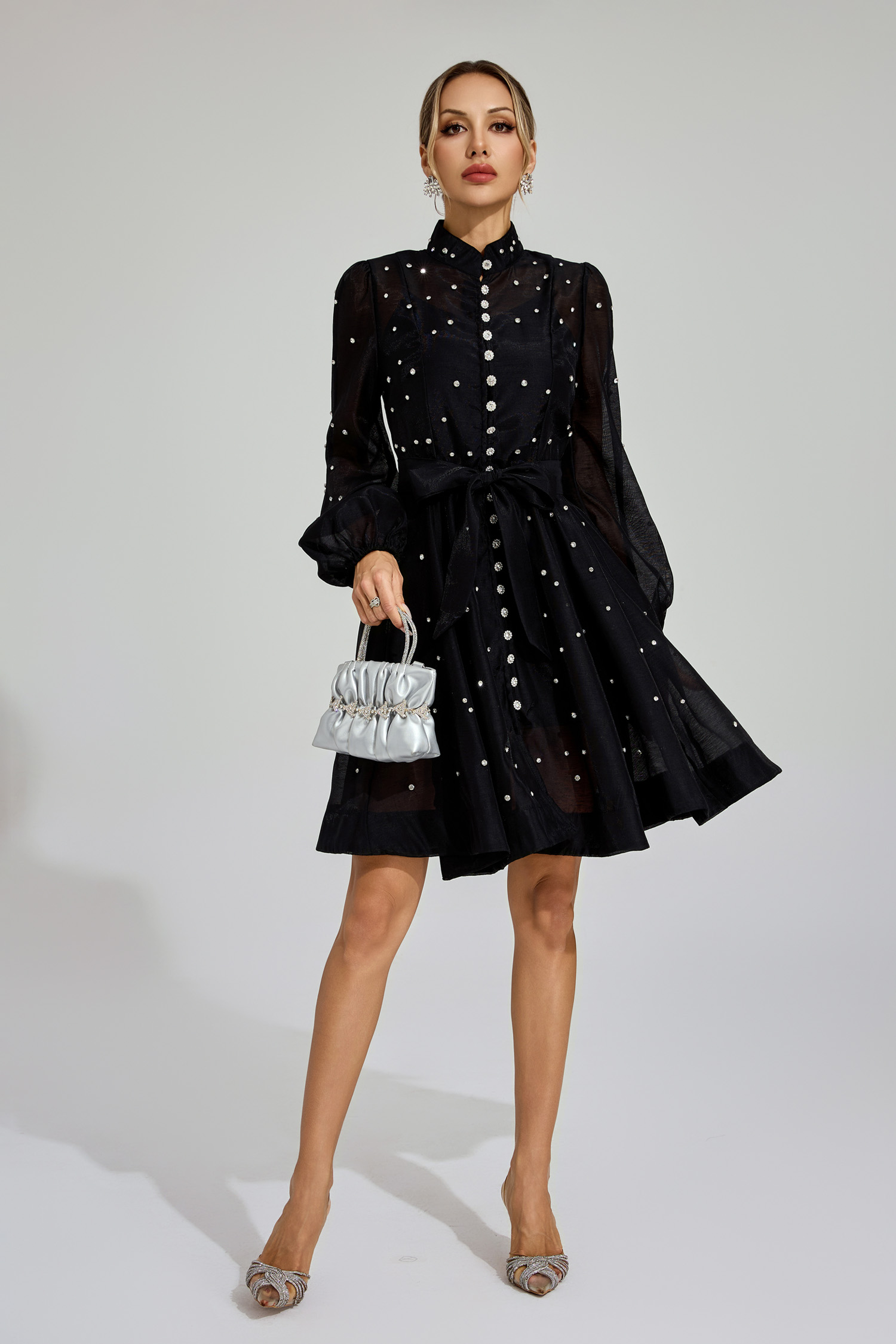 Bentham Black Diamond Embellished Mini Dress
