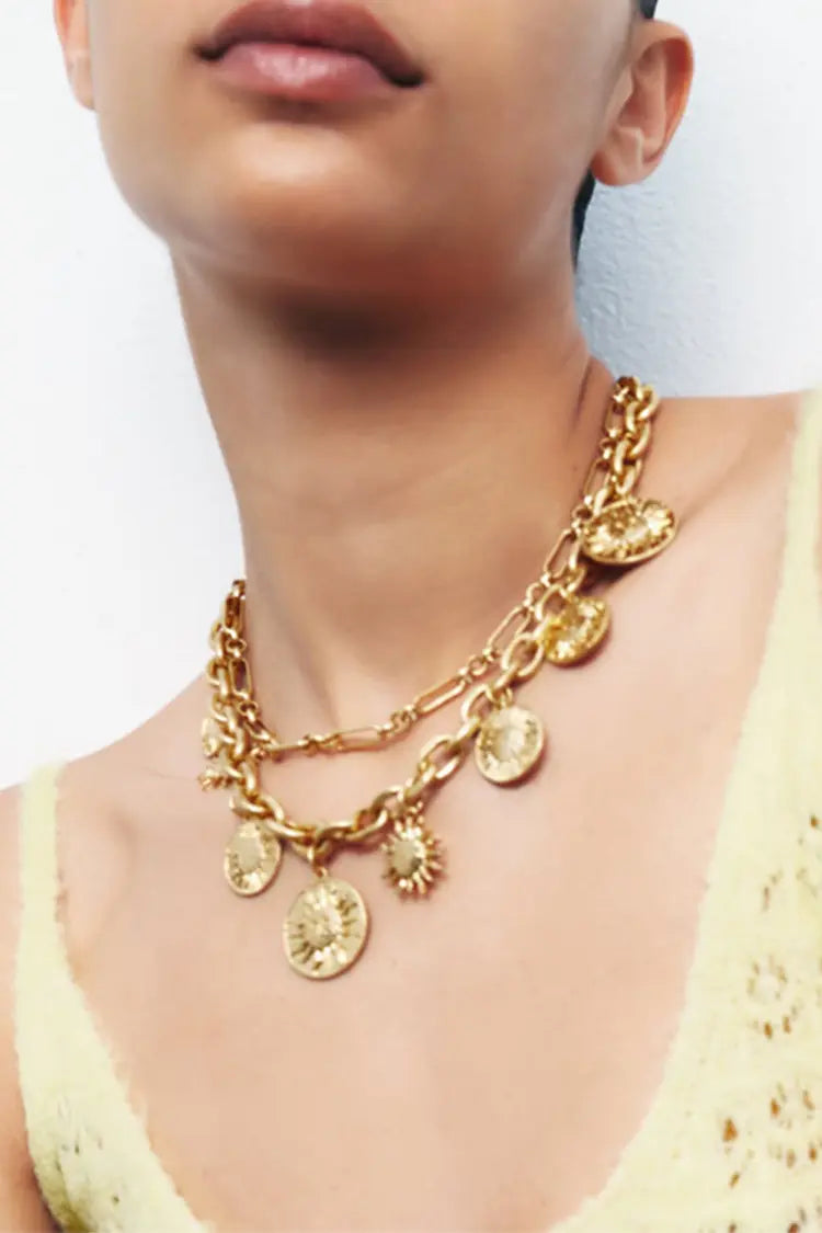 Catalina Golden Sun Necklace-CATCHALL