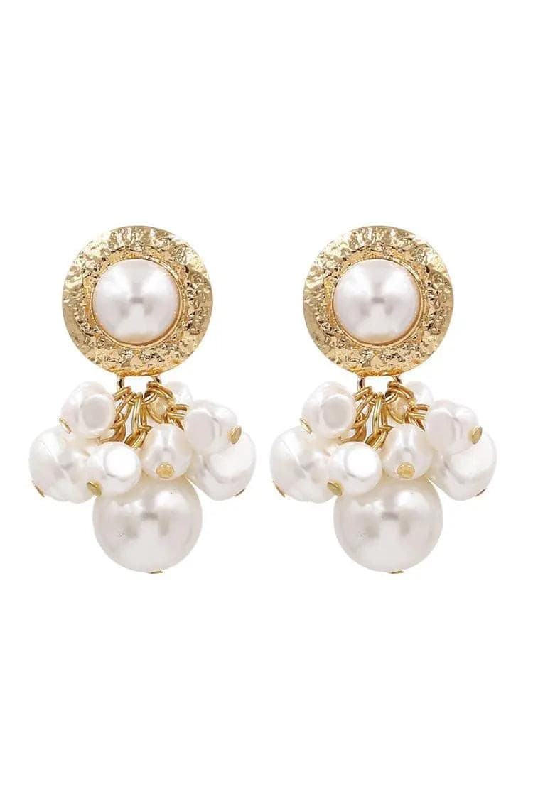 Elliana Pearl Detail Earrings-CATCHALL