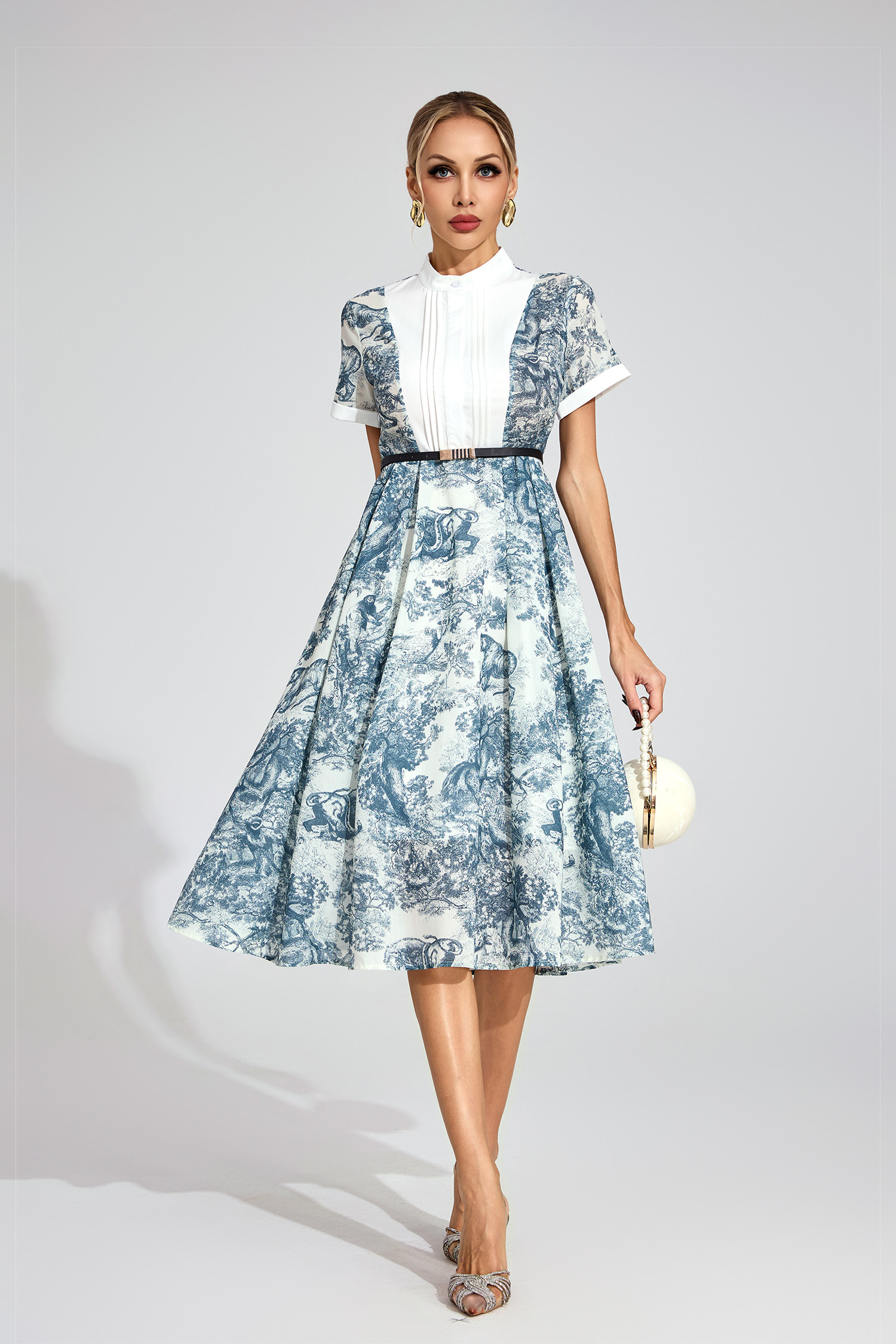 Gwendolyn White Printed Maxi Dress