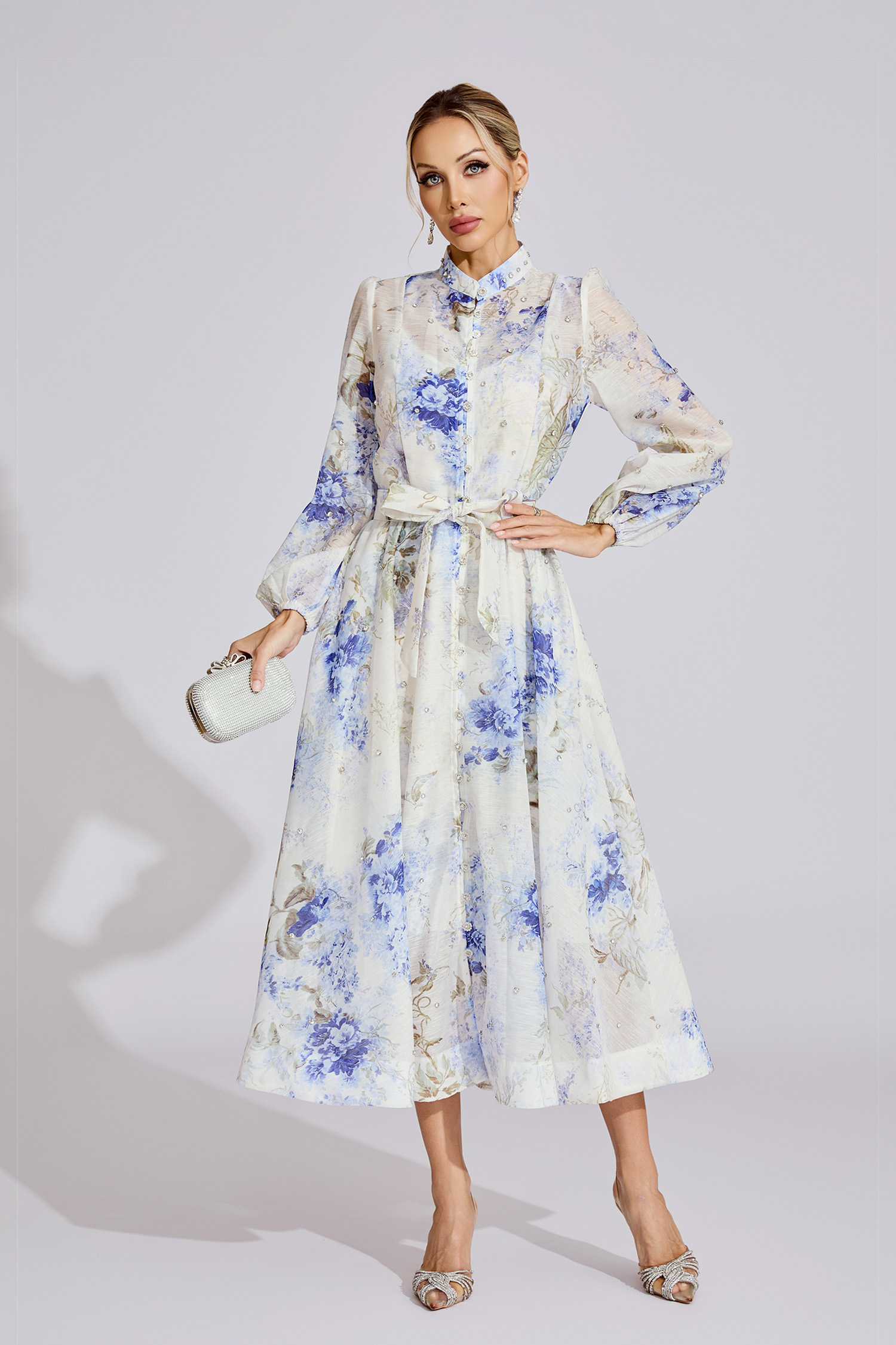 Holly  Light Blue Floral Dress