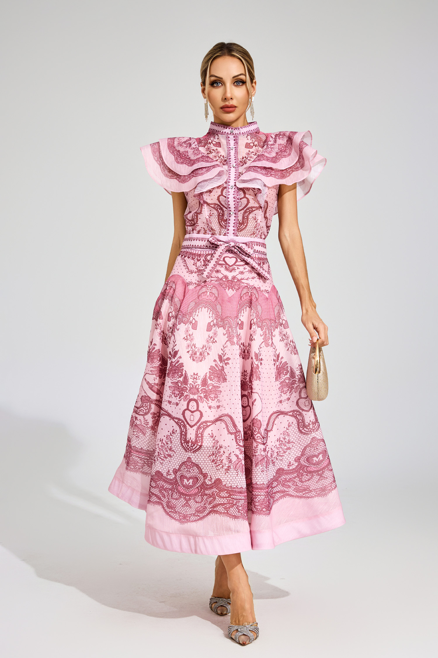 Jimmy Pink Flower Printed Set