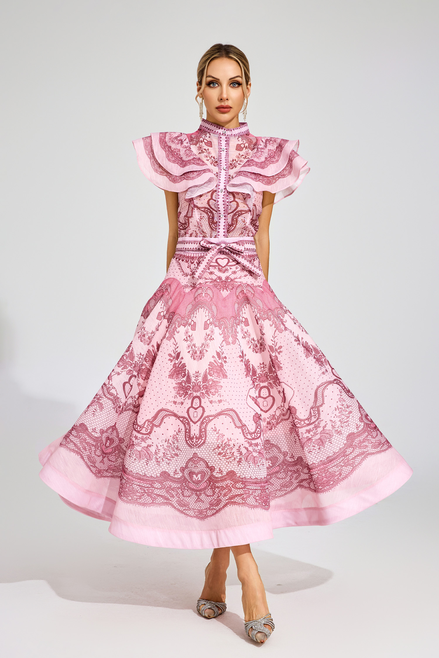 Jimmy Pink Flower Printed Set