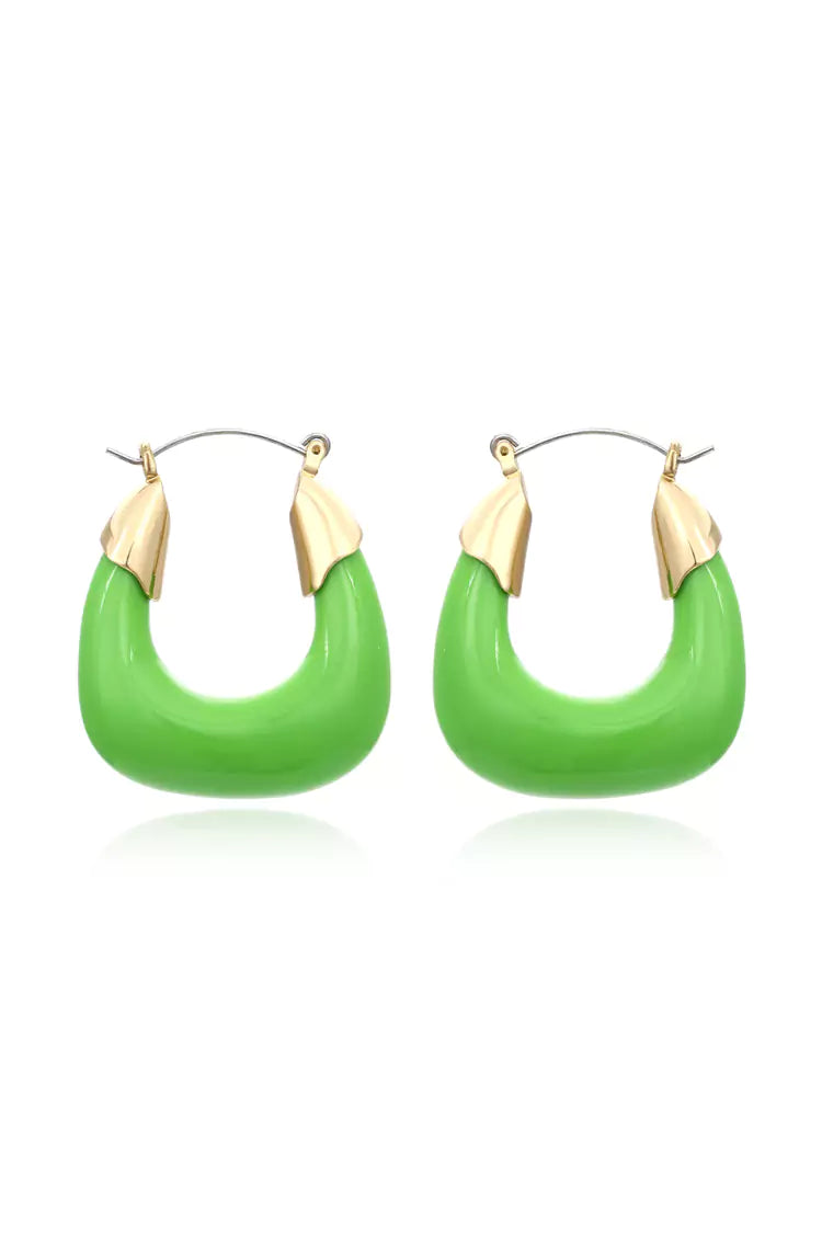 Julianna Green Resin Earrings-CATCHALL