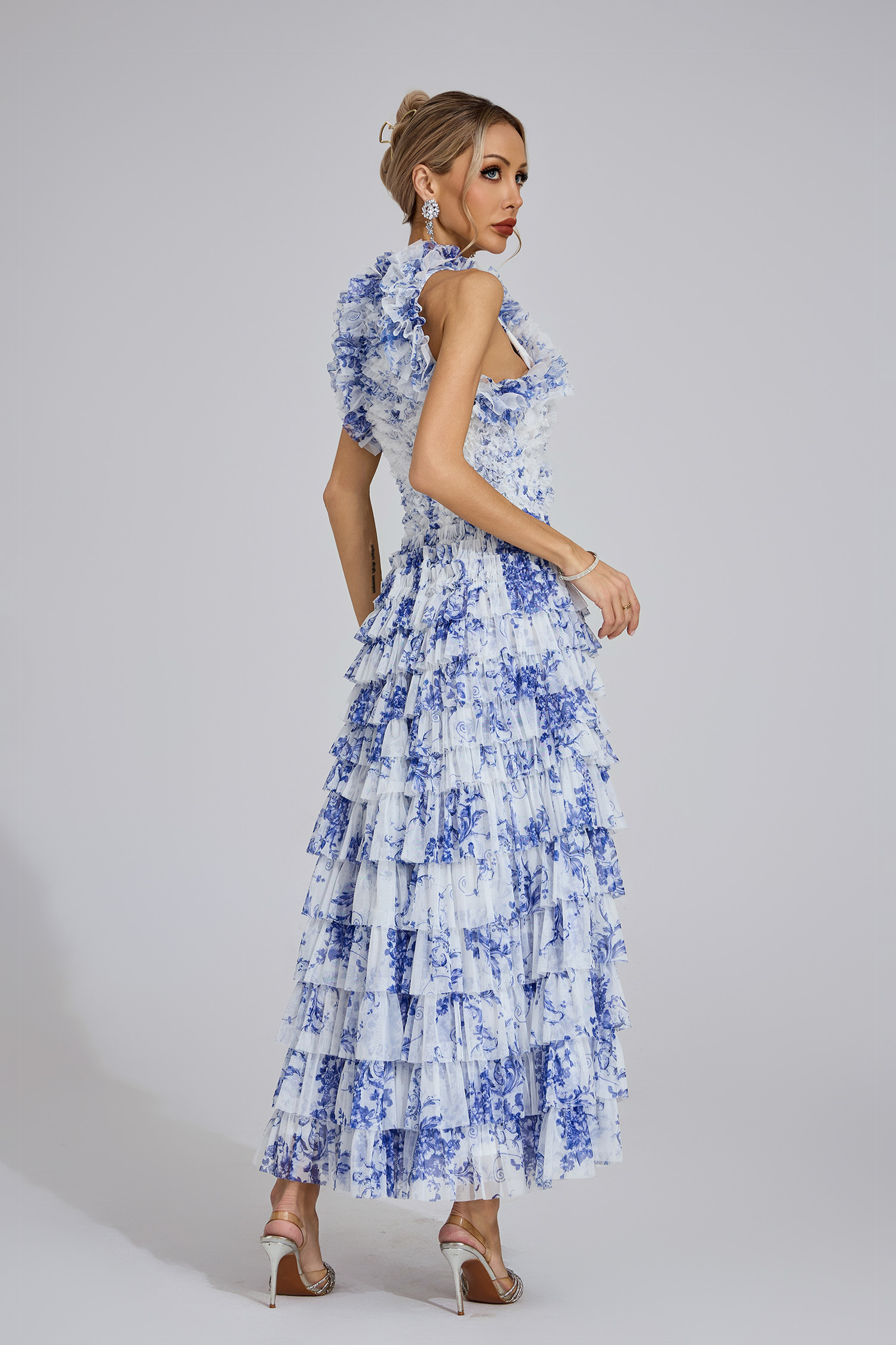 Siofra Blue Willow Maxi Dress