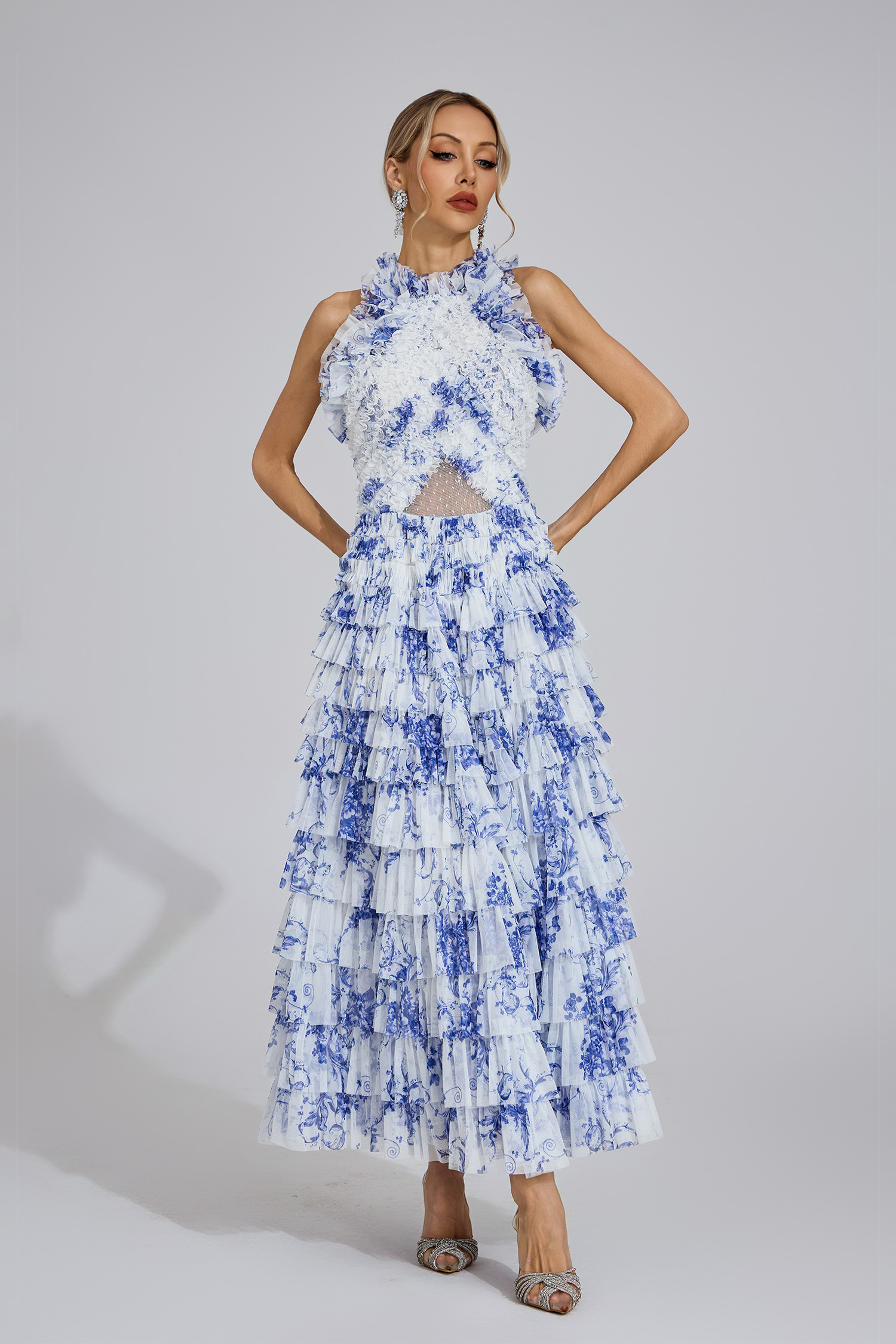 Siofra Blue Willow Maxi Dress