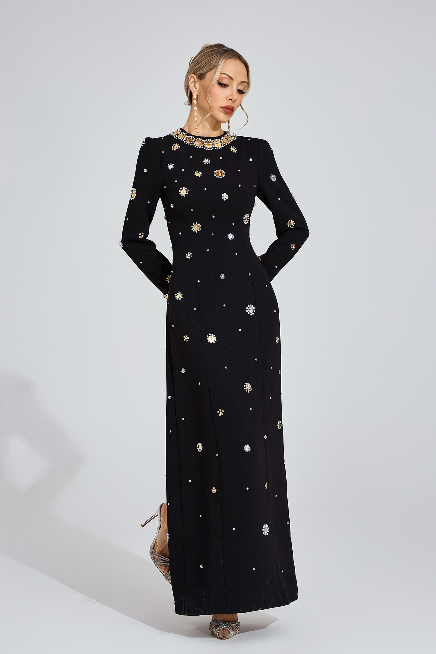 Tallulah Black Star Maxi Dress