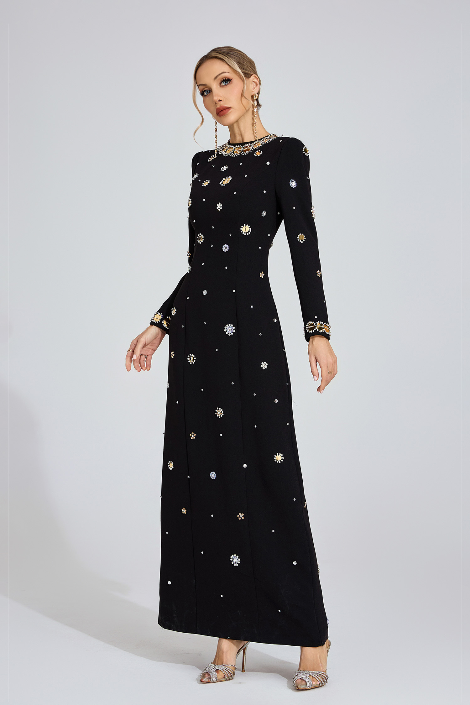 Tallulah Black Star Maxi Dress