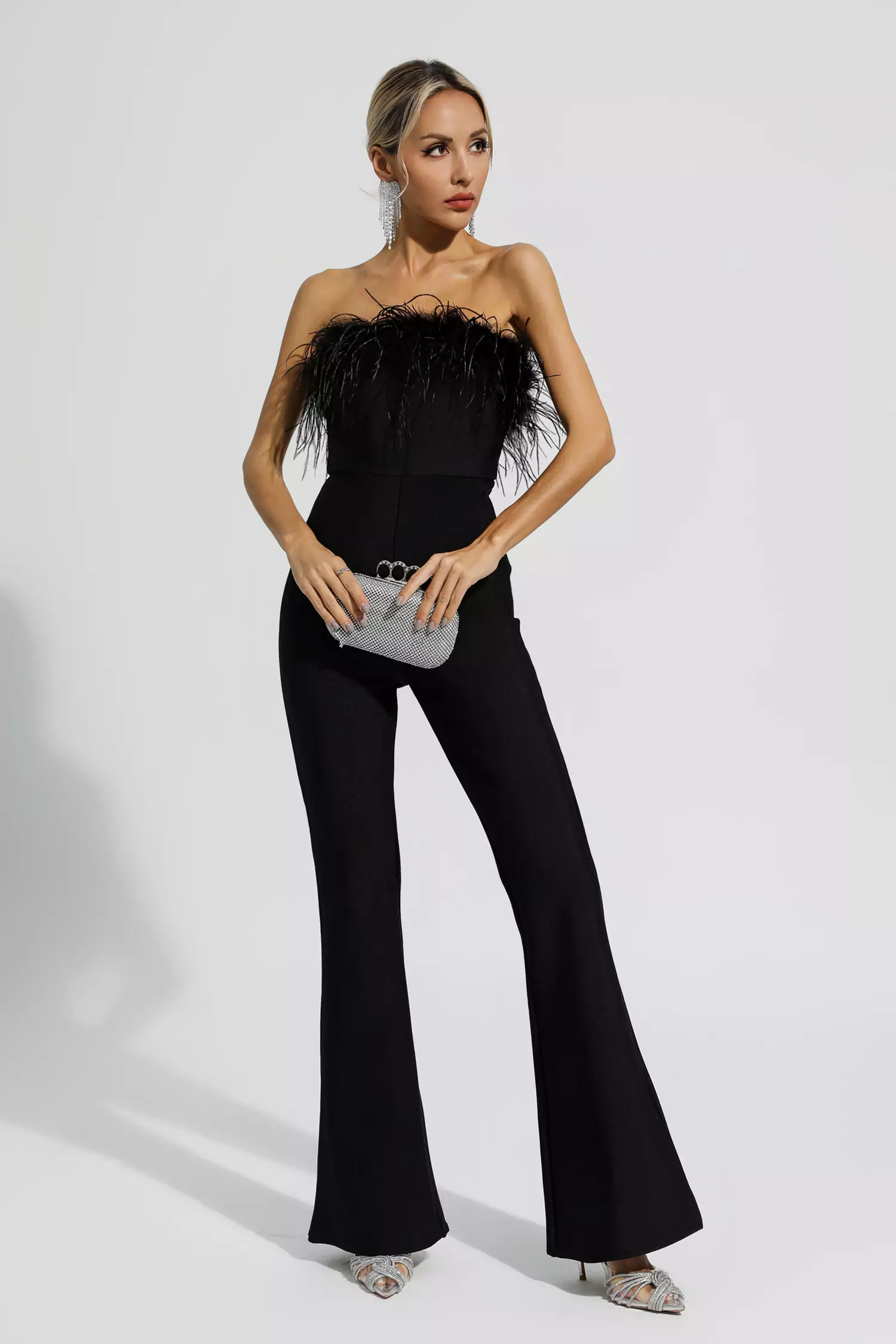Lilith Black Bandage Jumpsuit-CATCHALL