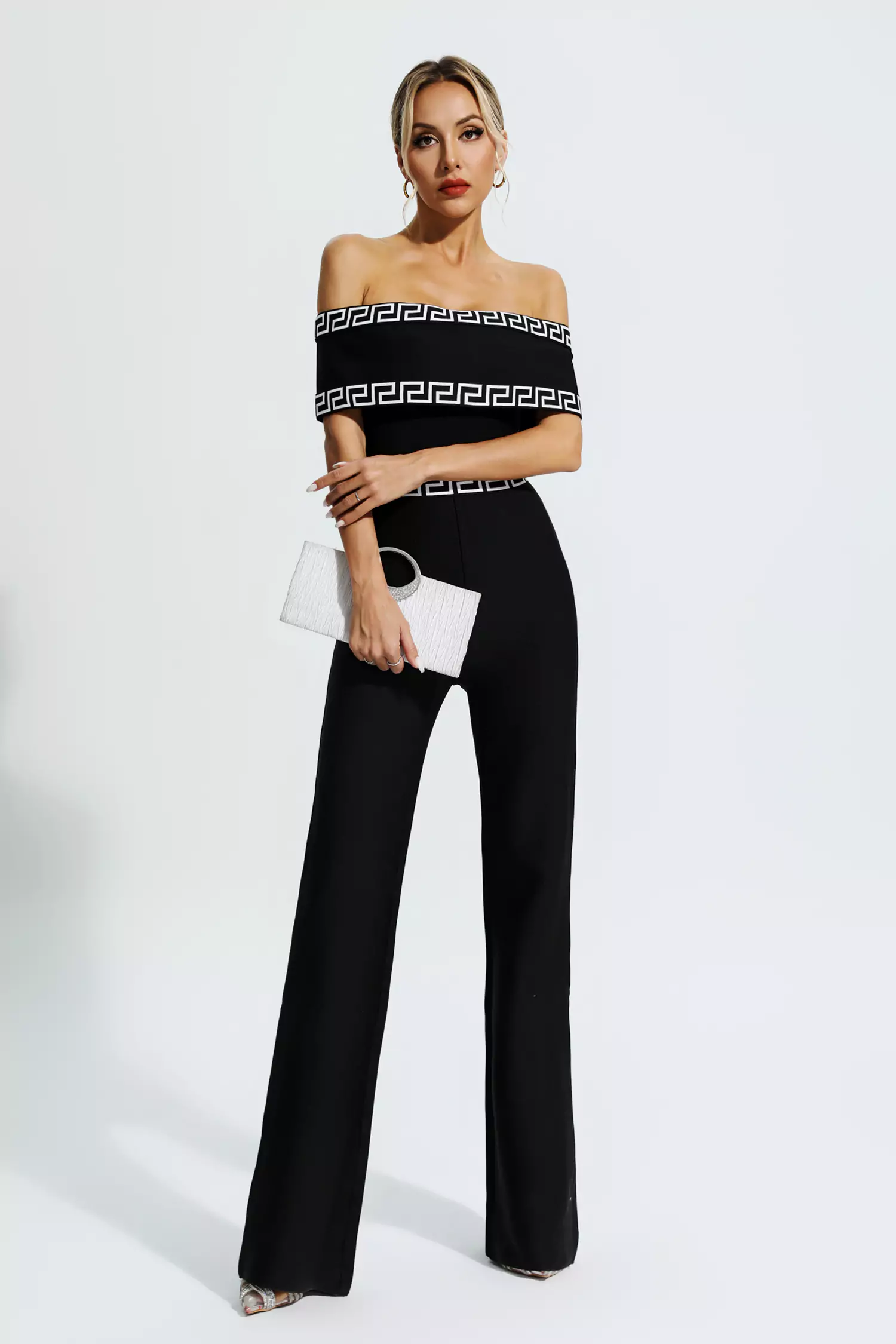 Ryleigh Black Printed Bandage Jumpsuit-CATCHALL