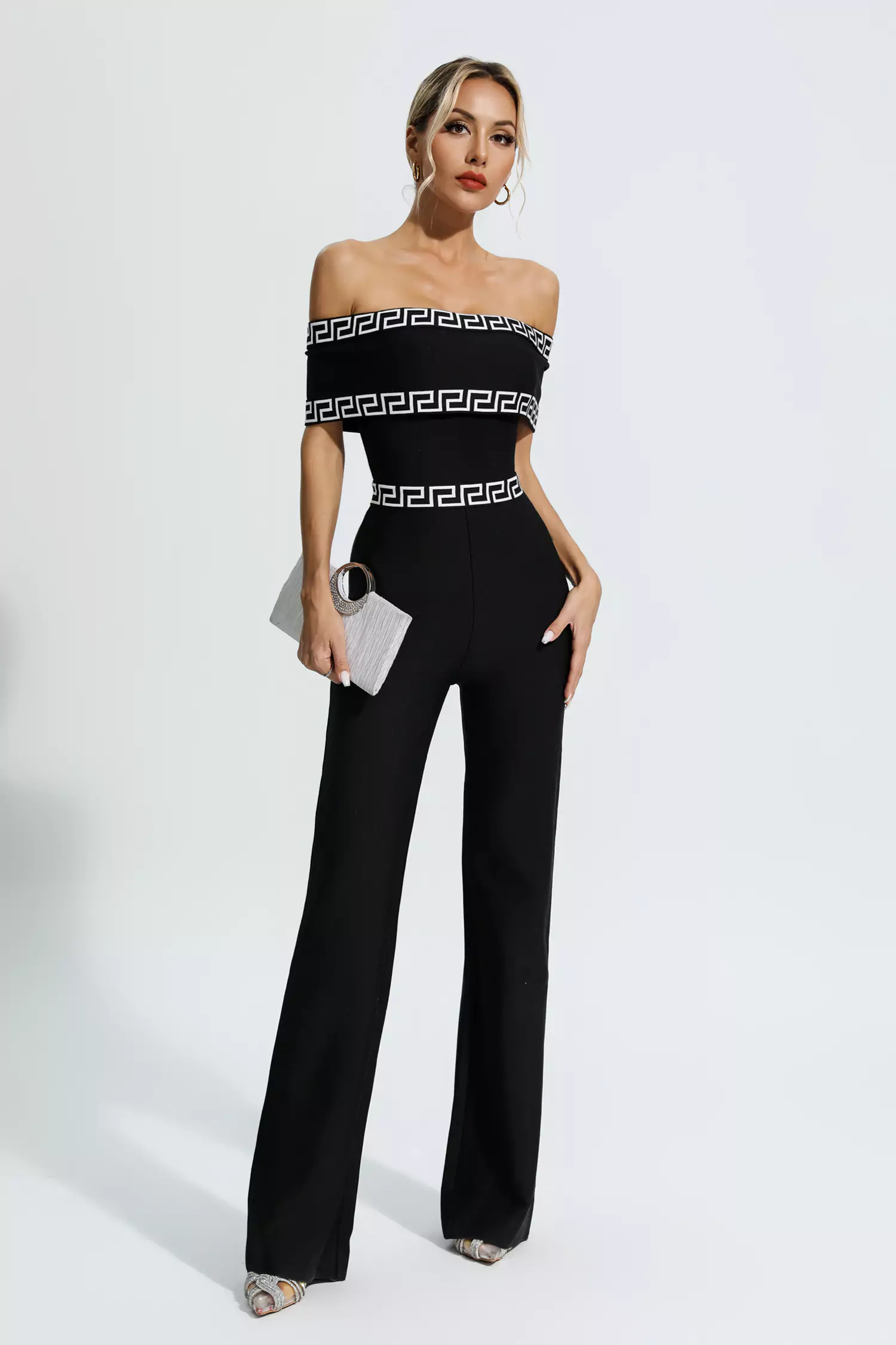 Ryleigh Black Printed Bandage Jumpsuit-CATCHALL